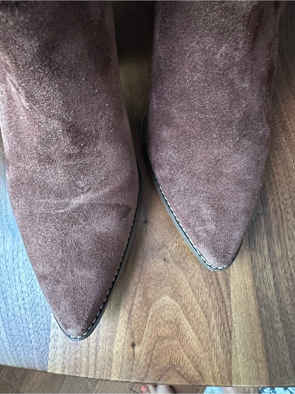 STEVE MADDEN Women's Brown Suede Block Heel Ankle Boots - 7.5 - Picture 7 of 7